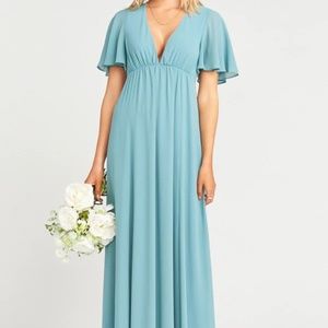 Show Me Your Mumu - Faye Flutter maxi dress - poolside chiffon (small)